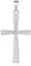 MATERIA Kreuz Anhänger 925 Silber - Damen Herren Anhänger Religion inkl. Schmuckschachtel KA-300, Auswahl :ohne Kette