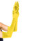 LEG AVENUE 16B22176 16B - Extralange Satin-Handschuhe, gelb, Einheitsgröße, Damen Karneval Kostüm Fasching