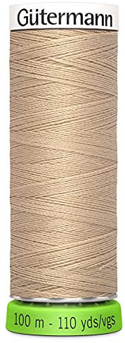 Gutermann Recyceltes Polyester-Faden, 10 m, Ecru