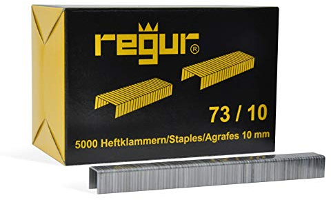 REGUR Agrafes plates type 73 73/10 mm pour agrafeuse d'emballage Regur 31, Rapid HD 31, etc.