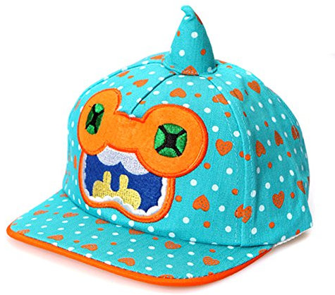 LOCOMO Boy Girl Horn Monster Stickerei Eye Mund Polka Dot Gap fbh013dblu, Blau