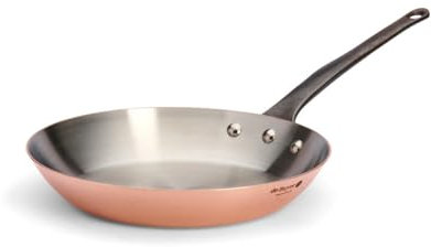 de Buyer - Bratpfanne aus Kupfer INOCUIVRE mit Stiel aus Gusseisen - 28 cm - 6465.28, Kupferbraun