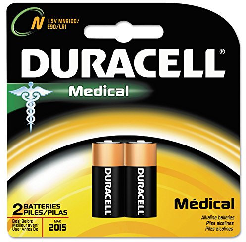 Duracell MN9100B2PK Coppertop Alkaline Medical Battery, N, 1.5V, 2/Pk