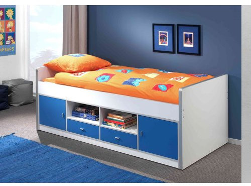 VIPACK BOKB9007 Kojenbett Bonny, Circa 207 x 77 x 98 cm, Liegefläche 90 x 200 cm, 07, weiß/blau