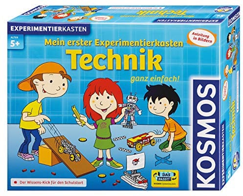 Kosmos 602291 Mein erster Experimentierkasten Technik - ganz einfach, Spielerische Experimente für kleine Forscher, Experimentierkasten für Kinder ab 5-8 Jahre