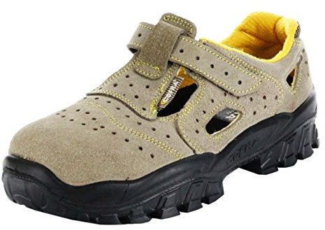 COFRA New Brenta, Zapatos de seguridad de trabajo, Beige/Amarillo, 43 EU