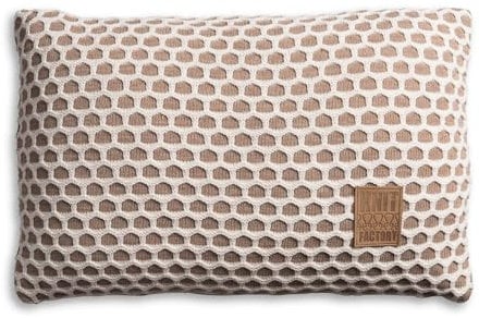 KNIT FACTORY - Mila Kissen - Marron/Beige - 60x40 cm