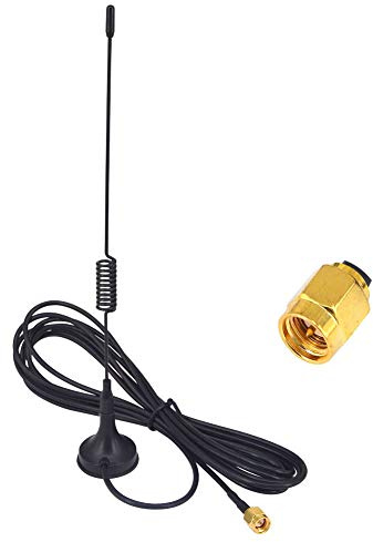 YILIANDUO 5DBi 1090MHz Antenna SMA Male with Magnetic Base RG174 Cable 3M | Omni-Directional SMA Aerial Antenna for ADS-B Receiver RTL SDR Software Defined Radio USB Stick Dongle Tuner Receiver