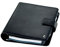 Chronoplan 50101 nachfüllbarer Terminplaner / Organizer / Terminkalender Mappe aus Premium Rindnappaleder (Format A5 (220 x 240 mm) mit Lasche, Ringbuch, ohne Kalendarium) schwarz