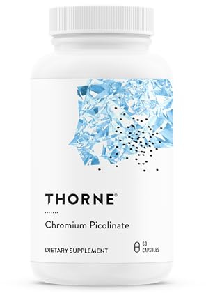 THORNE - Chromium Picolinate - Essential Mineral Supplement for Healthy Metabolism Support - Supports Carbohydrate Cravings* - Third-Party Certified - Dairy, Soy & Gluten-Free - 60 Capsules