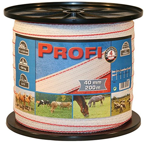 Profi Weidezaunband 40mm, 11x0,30 TriC, 200m, w/r