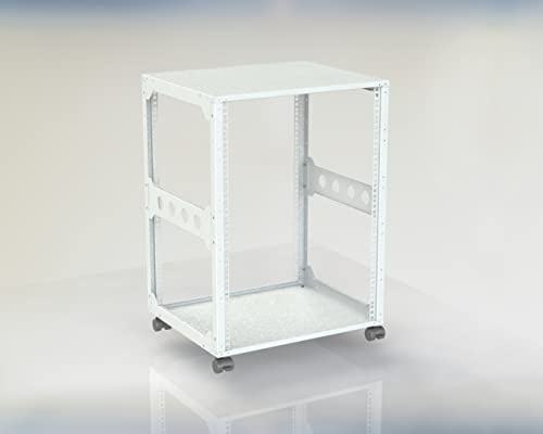 Rack Magic - 19 Mini Rack 15HE - 440mm Tiefe - RAL7035-19 Zoll Serverschrank - 19 Studiorack - Open Frame Rack