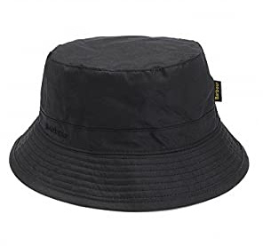 Herren Barbour gewachst Sport Hat Gr. Small, Schwarz - Schwarz