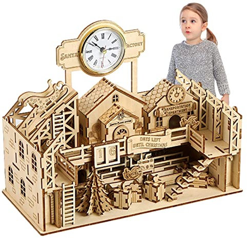 Hongjingda Puzzle Montage Holzspielzeug | 3D-Puzzlespielzeug mit 250 Holzscheiben | House Kit Lernspielzeug für Kleinkinder, Kinder, Kinder