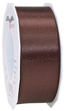 Präsent C.E. Pattberg Satin Espresso, 25 m Satinband zum Einpacken von Geschenken, 40 mm Breite, Geschenkband zum Dekorieren & Basteln, Dekoband, Anlass