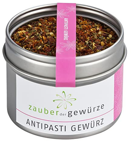 Zauber der Gewürze Antipasti Gewürz für die typisch italienische Vorspeise Antipasti Gemüse, Top-Qualität in wiederverschließbarer Aroma-Dose, 60 g