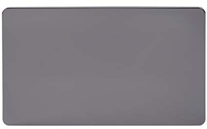 Schneider Electric Ultimate Screwless Flat Plate - Double Blanking Plate, GU8420BN, Black Nickel