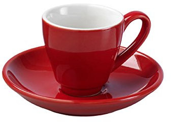 La Cafetiere Parisienne Espresso Cup & Saucer Red