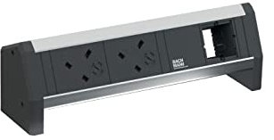 Bachmann DESK Steckdosenleiste Tisch Oberfläche 2 x UK + 1 x Raum