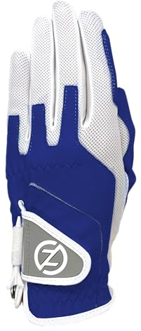 Zero Friction Ladies Performance Left Hand Synthetic Golf Glove, One Size, Blue