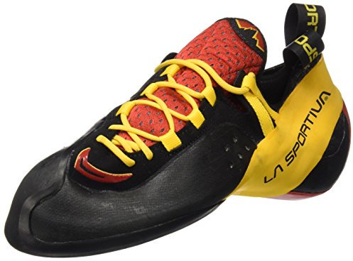 LA SPORTIVA Genius Gelb-Rot - Präziser sensibler Kletter-Schnürschuh, Größe EU 40.5 - Farbe Red - Yellow