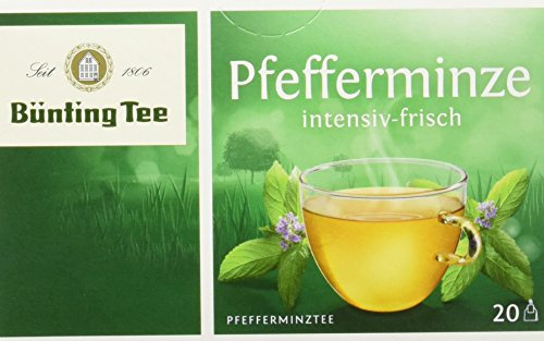 Bünting Tee Pfefferminze 12er Pack – Kräutertee – 12 x 20 Teebeutel