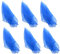 Hoerev Kleine Packung mit 6 Juggling (Tanz) Schals 40cmx40cm Kleine Floaty Schals für Kleine Leute,6 Blau