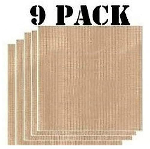 Globalis- Superior 9 Pack Super Non-stick, Dupont Teflon Re-usable Food Dehydrator Sheets for Excalibur 2500, 2900, 3500, 3900 or 3926t. Sheet Measures 14 X 14 Fits Excalibur 5 and 9 Trays. by Globalis