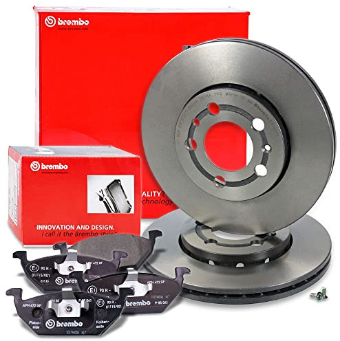 BREMBO Coated Disc Line Bremsenset Vorderachse inkl. Bremsscheiben Vorne Ø 256 mm Belüftet und Bremsbeläge Vorne