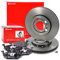 BREMBO Coated Disc Line Bremsenset Vorderachse inkl. Bremsscheiben Vorne Ø 256 mm Belüftet und Bremsbeläge Vorne