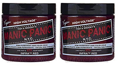 Manic Panic Infra Red, Crème classique, vegan, sans cruauté, coloration semi-permanente pour cheveux, 2 x 118ml