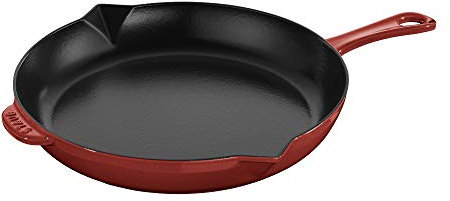 STAUB - Sartén de hierro fundido, 30,5 cm, color cereza