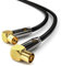 deleyCON 12,5m TV Cable de Antena HDTV Full HD 2x en Ángulo Cable Coaxial - Enchufe de TV (90° Grados) para Toma de TV (90° Grados) Tapón de Metal - Negro