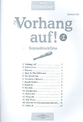 Vorhang auf Band 2: für Sopranblockflöte und Klavier