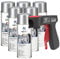 AUPROTEC Pistolengriff + Lackspray Silver Star Felgen Silber Spray Sprühlack Felgenlack Autolack 6x 400ml