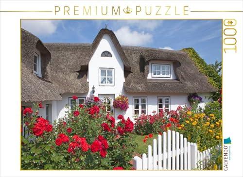 CALVENDO Puzzle Reetdachhaus, Insel Amrum | 1000 Teile Lege-Größe 64 x 48 cm Foto-Puzzle für glückliche Stunden