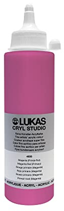 LUKAS Cryl Studio 250ml Premium Quality Acrylic Paint, Magenta (Primary Red)