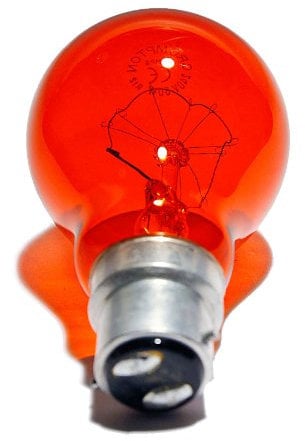 4 x FIREGLOW 60W Clear GLS Classic BC B22 Light Bulbs, Bayonet Cap, Red Glow ...