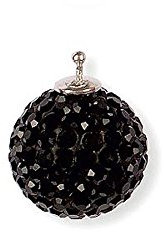 HEIDE HEINZENDORFF Einhaenger Paar Crystal Black Big fuer Creolen Silber