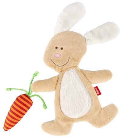 SIGIKID 40675 Aktiv-Kuscheltuch Hase PlayQ Mädchen und Jungen Babyspielzeug empfohlen ab Geburt beige