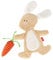SIGIKID 40675 Aktiv-Kuscheltuch Hase PlayQ Mädchen und Jungen Babyspielzeug empfohlen ab Geburt beige