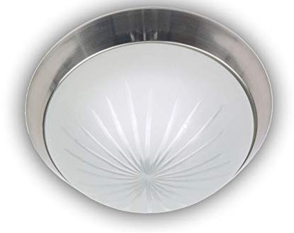 Niermann Standby 55513 A++ to E, Deckenleuchte Dekorring Nickel matt, satiniert, 35 x 35 x 12 cm