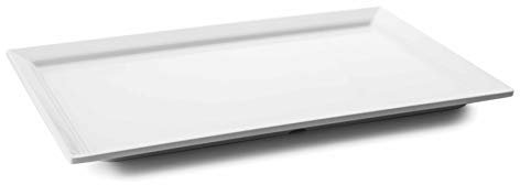 LACOR - 63536 - Bandeja Rectangular De Melamina Classic 70x30x2cm- Blanco
