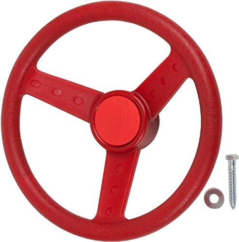 Swing Set Stuff Inc. Steering Wheel (Red) with SSS Logo Sticker