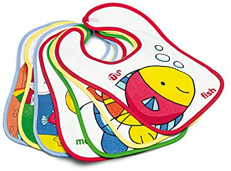 Innovaciones MS 5061 - Pack de 7 baberos de rizo