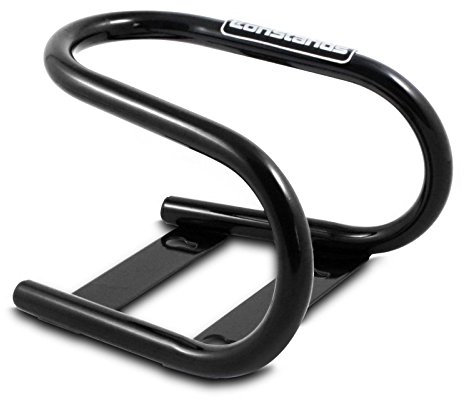 ConStands Easy Classic - Motorrad Transport-Ständer Wippe Haltebügel Vorderrad Montageständer für Chopper/Custombike Schwarz CB66035