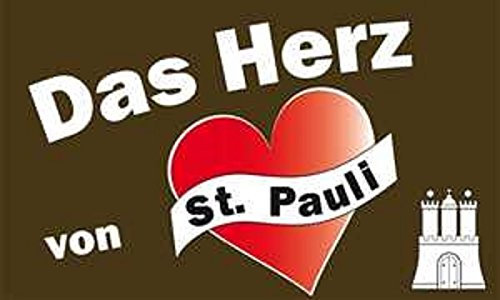 U24 Flagge Fahne Das Herz von St. Pauli 90 x 150 cm