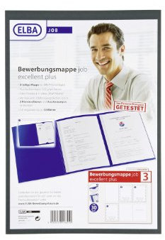 Elba 36410AZ Bewerbungsmappe job execellent für DIN A4 anthrazit Karton 320 g/m²