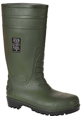 Portwest Bottes de sécurité Wellington S5, Couleur: Vert, Taille: 47, FW95GNR47