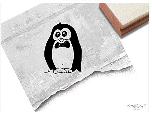 Stempel Tierstempel Pinguin - Kinderstempel Tier Geschenk für Kinder Kita Kinderzimmer Schule Einschulung Geburtstag Basteln Deko - zAcheR-fineT